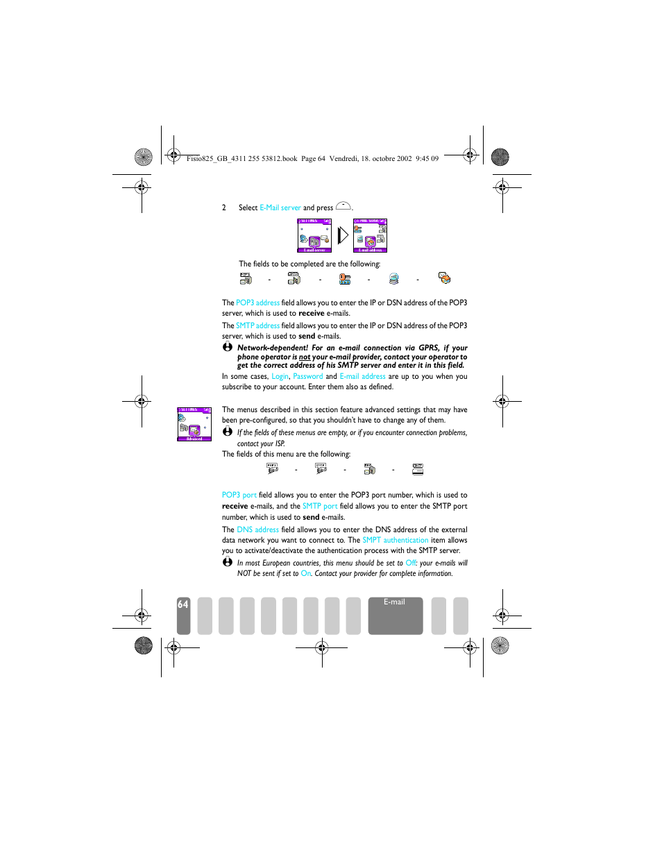 Advanced | Philips Fisio 825 User Manual | Page 66 / 99