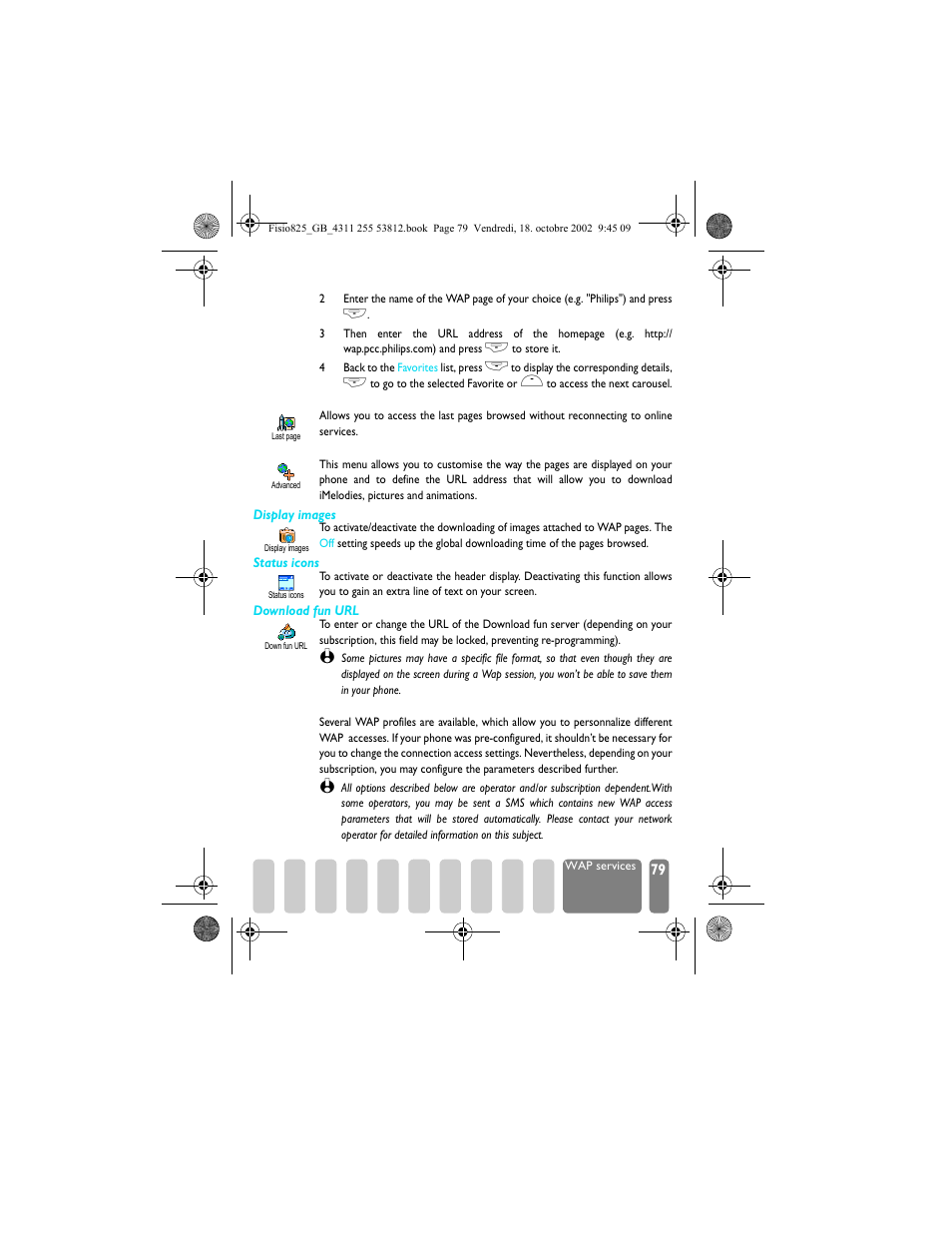 Advanced, Access settings | Philips Fisio 825 User Manual | Page 81 / 99