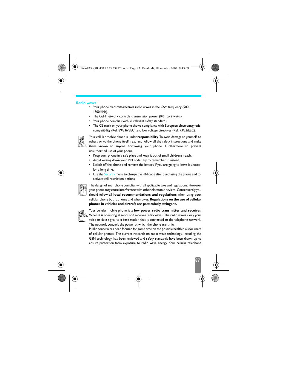 Precautions | Philips Fisio 825 User Manual | Page 89 / 99