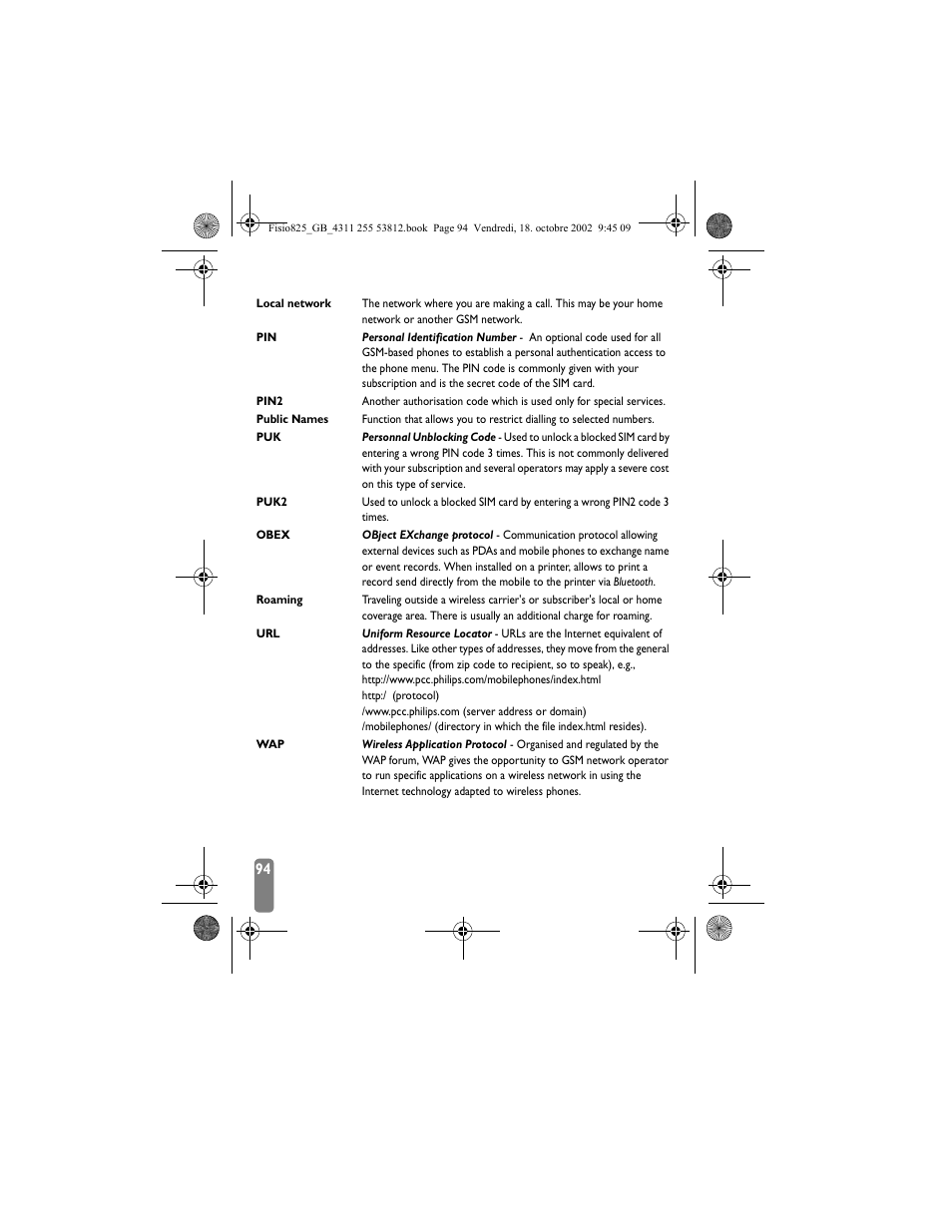 Philips Fisio 825 User Manual | Page 96 / 99