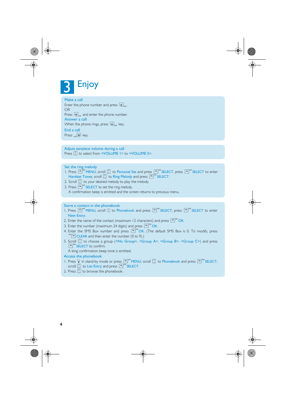 Enjoy | Philips SE430 User Manual | Page 4 / 7