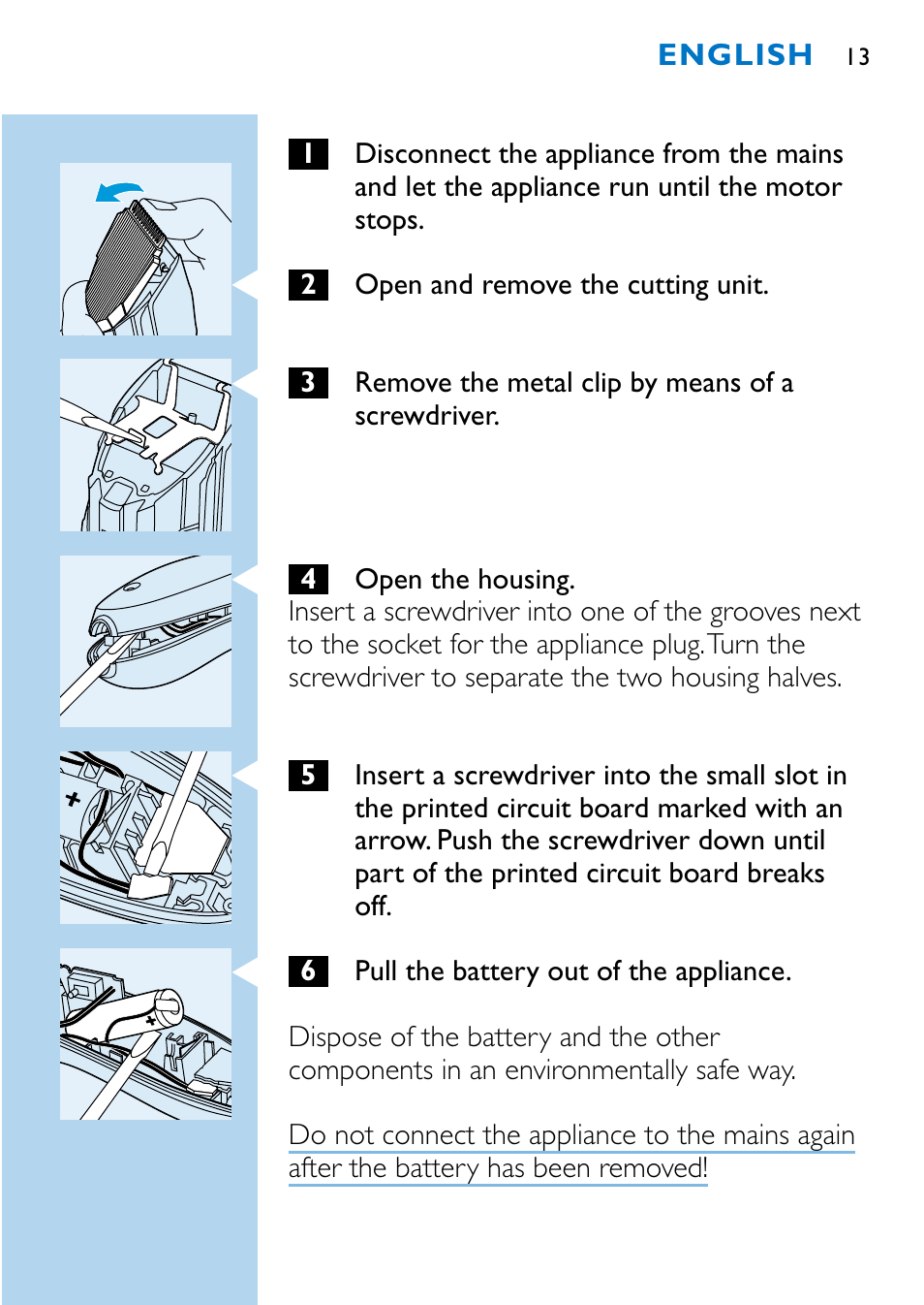 Philips HQC483 User Manual | Page 11 / 108