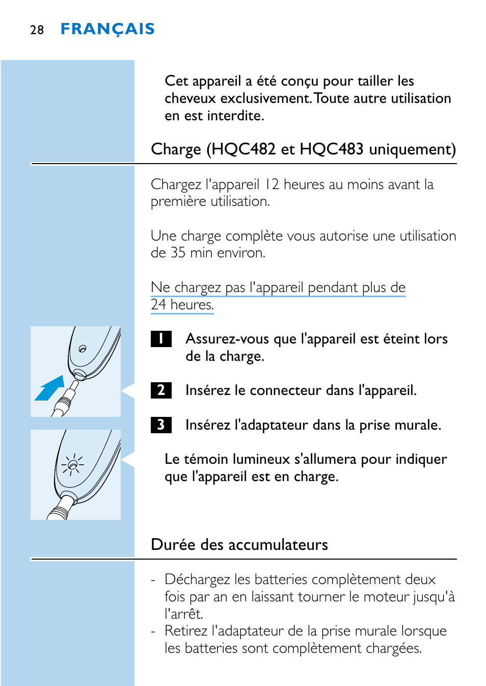 Philips HQC483 User Manual | Page 26 / 108