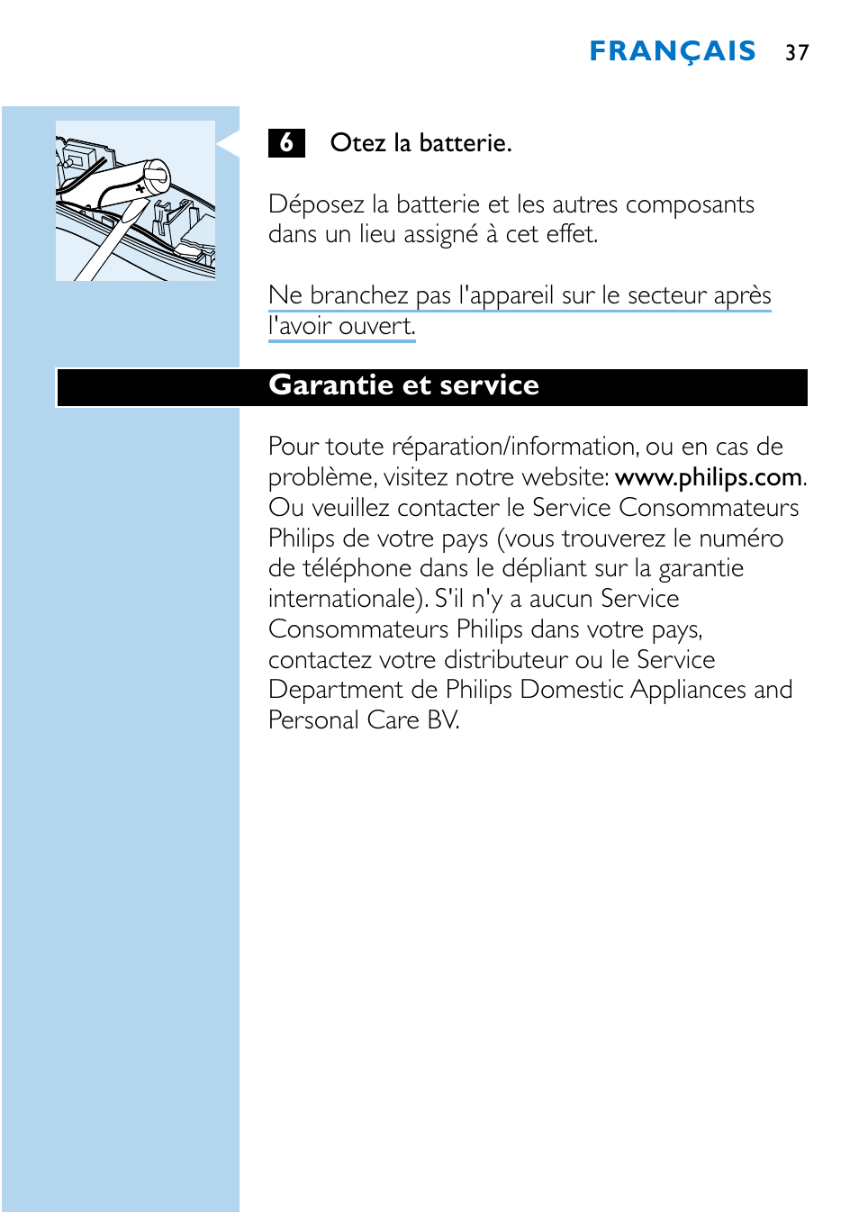 Philips HQC483 User Manual | Page 35 / 108
