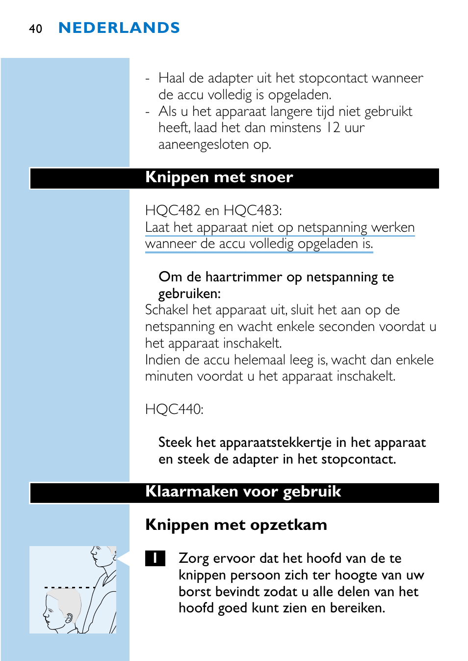 Philips HQC483 User Manual | Page 38 / 108