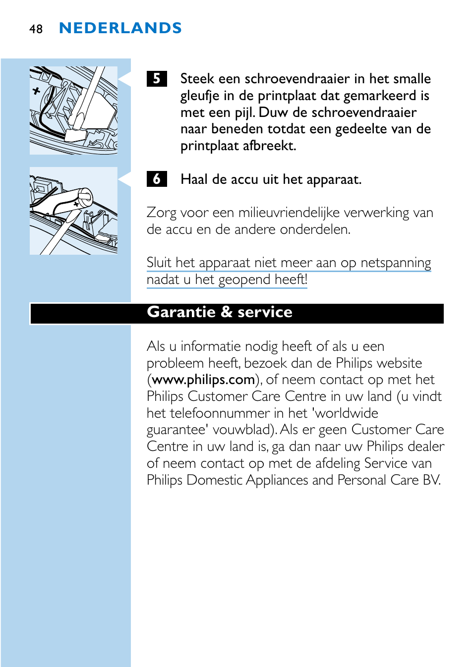 Philips HQC483 User Manual | Page 46 / 108