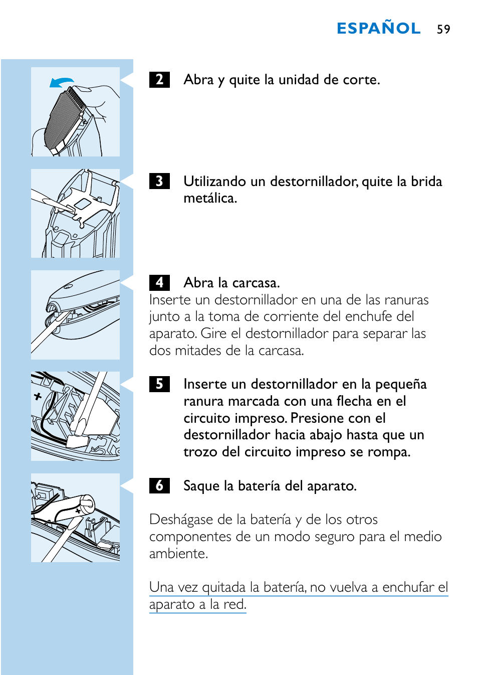 Philips HQC483 User Manual | Page 57 / 108