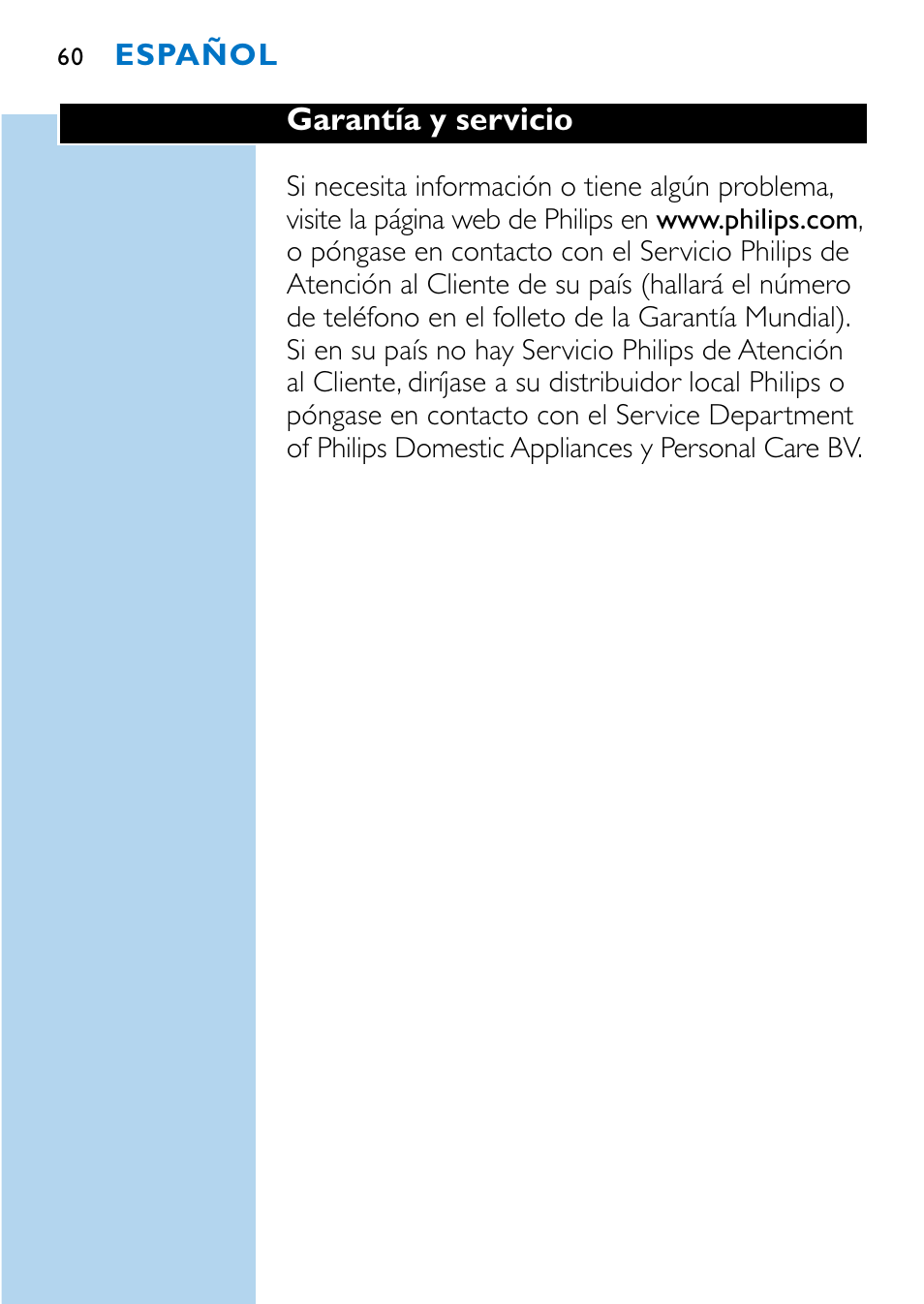 Philips HQC483 User Manual | Page 58 / 108