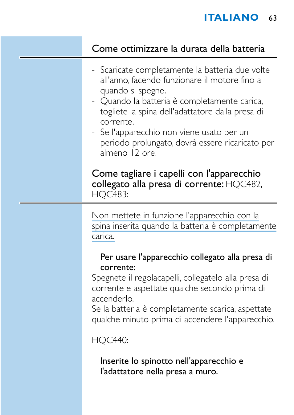 Philips HQC483 User Manual | Page 61 / 108