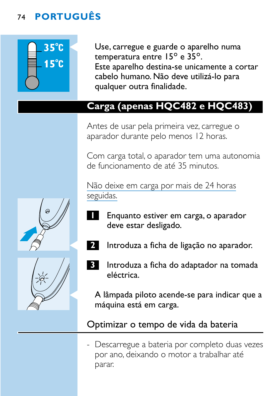 Philips HQC483 User Manual | Page 72 / 108