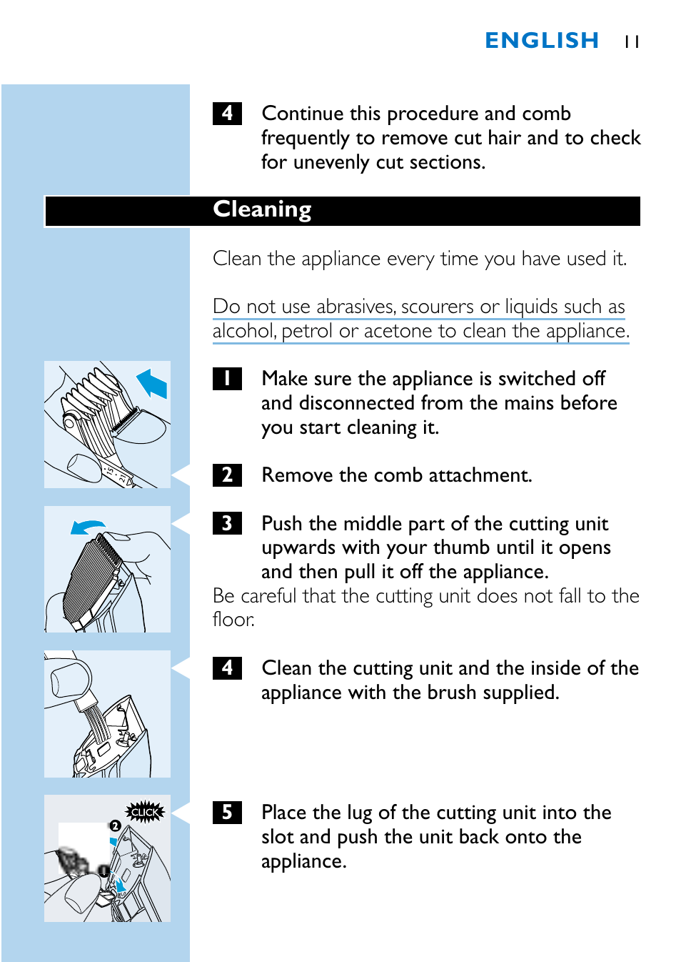 Philips HQC483 User Manual | Page 9 / 108