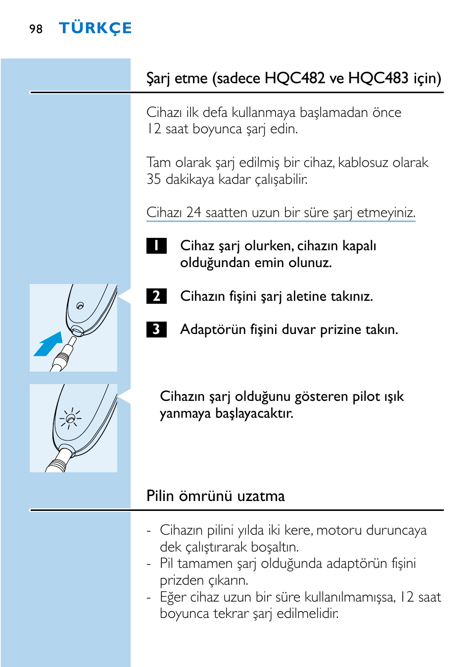 Philips HQC483 User Manual | Page 96 / 108