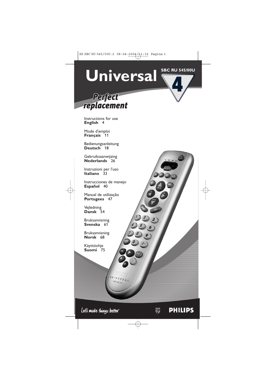 Philips SBC RU 00U User Manual | 92 pages