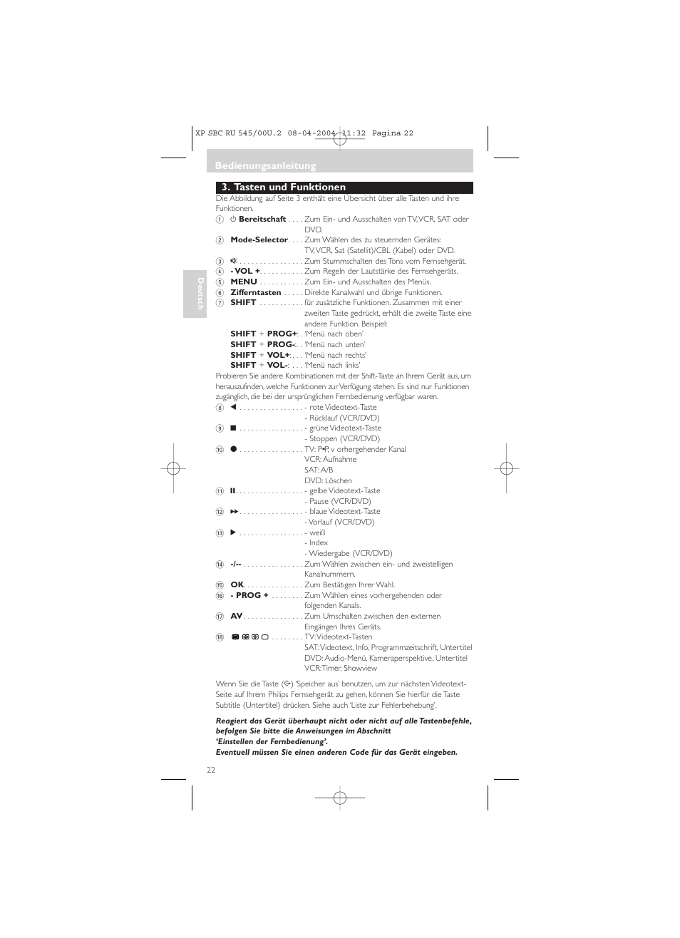 Philips SBC RU 00U User Manual | Page 22 / 92