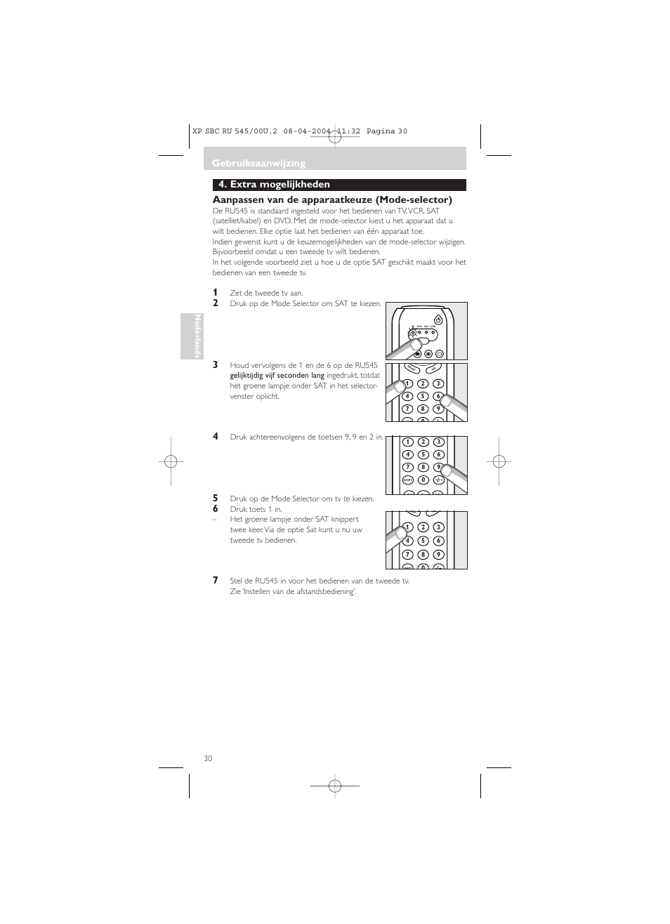 Gebruiksaanwijzing | Philips SBC RU 00U User Manual | Page 30 / 92