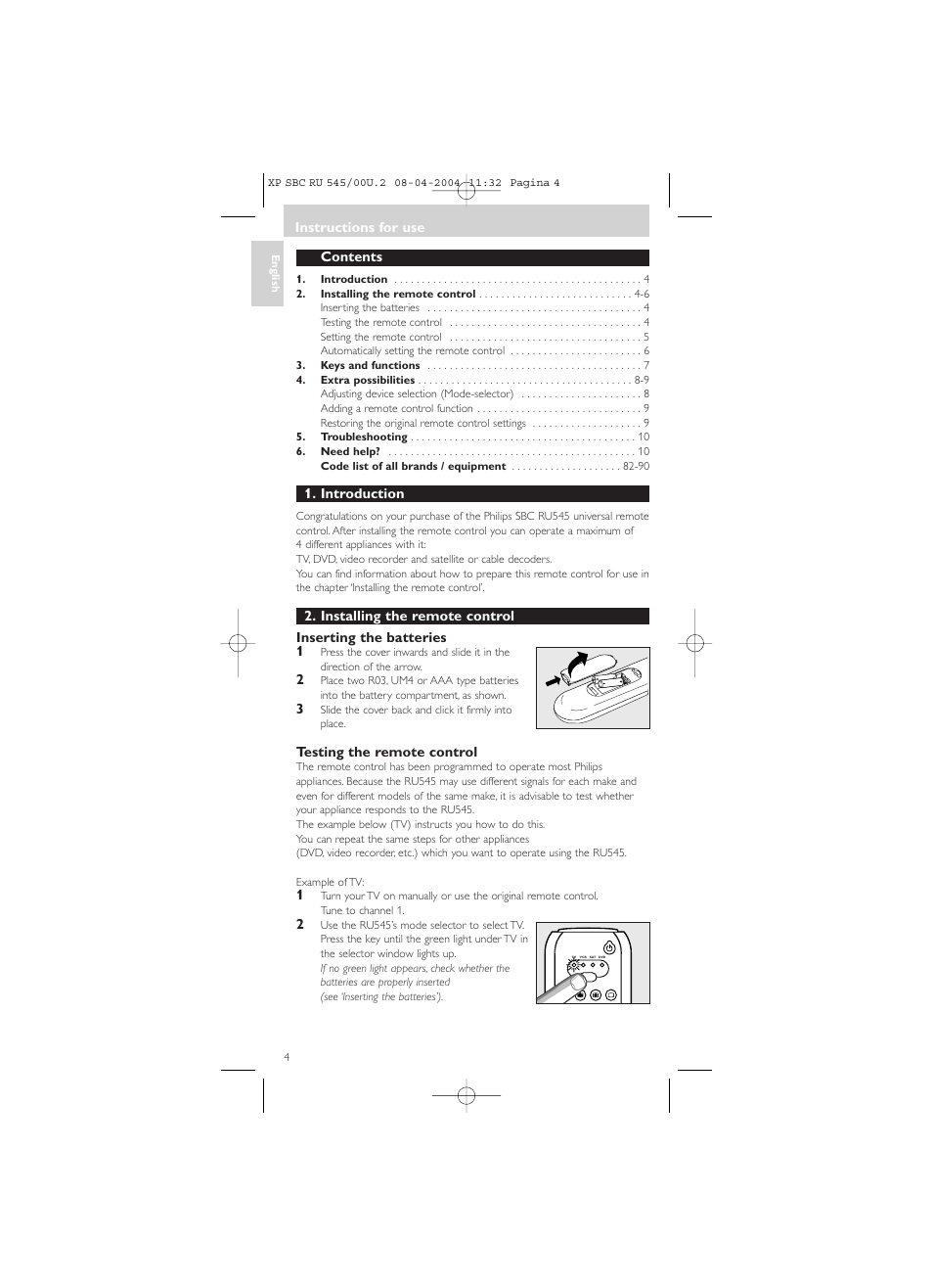 Philips SBC RU 00U User Manual | Page 4 / 92