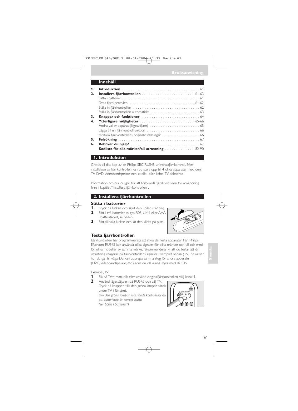 Philips SBC RU 00U User Manual | Page 61 / 92