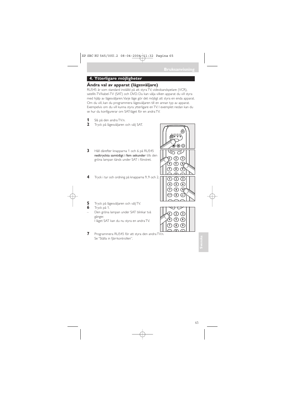 Bruksanvisning | Philips SBC RU 00U User Manual | Page 65 / 92