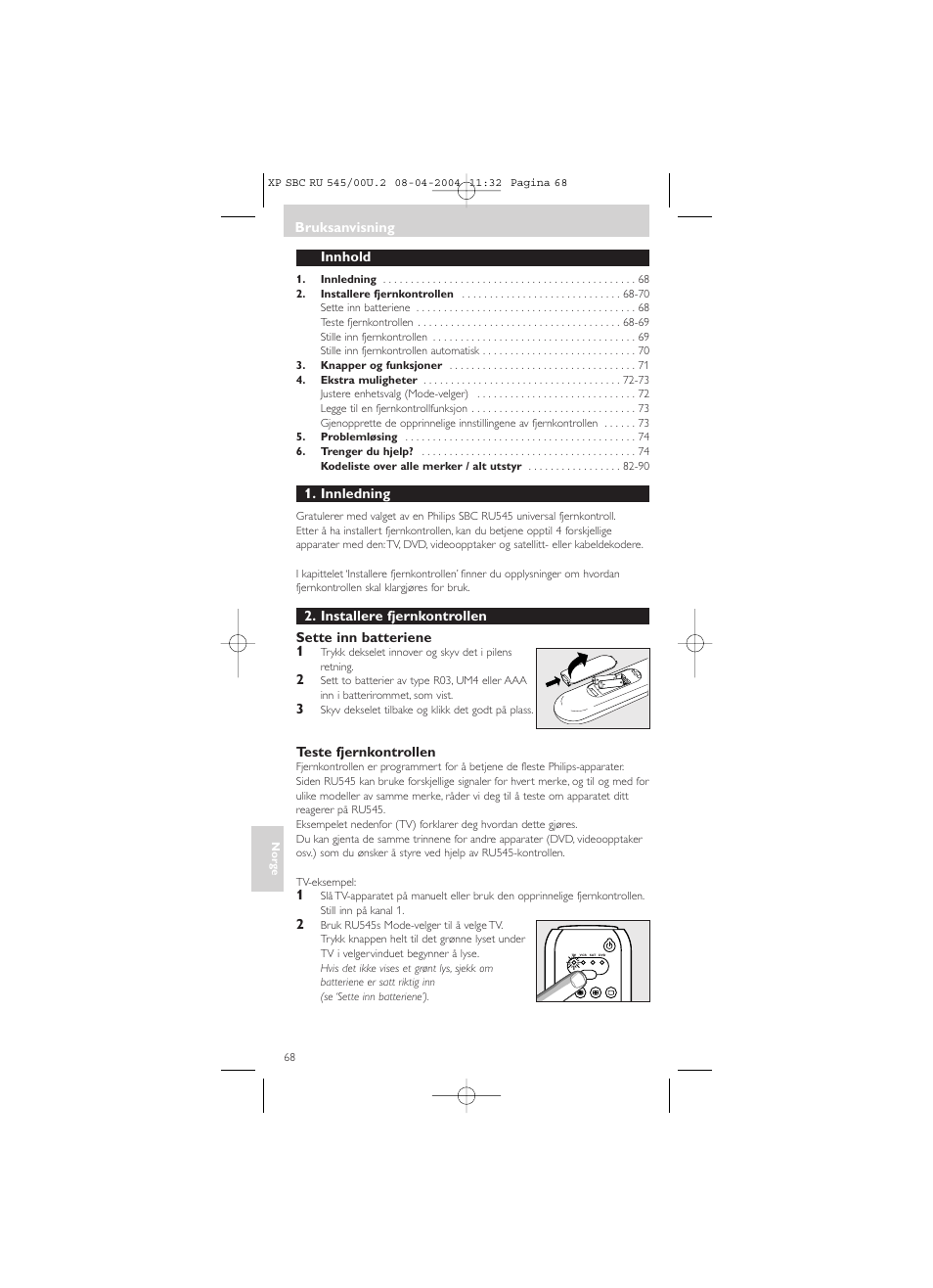 Philips SBC RU 00U User Manual | Page 68 / 92