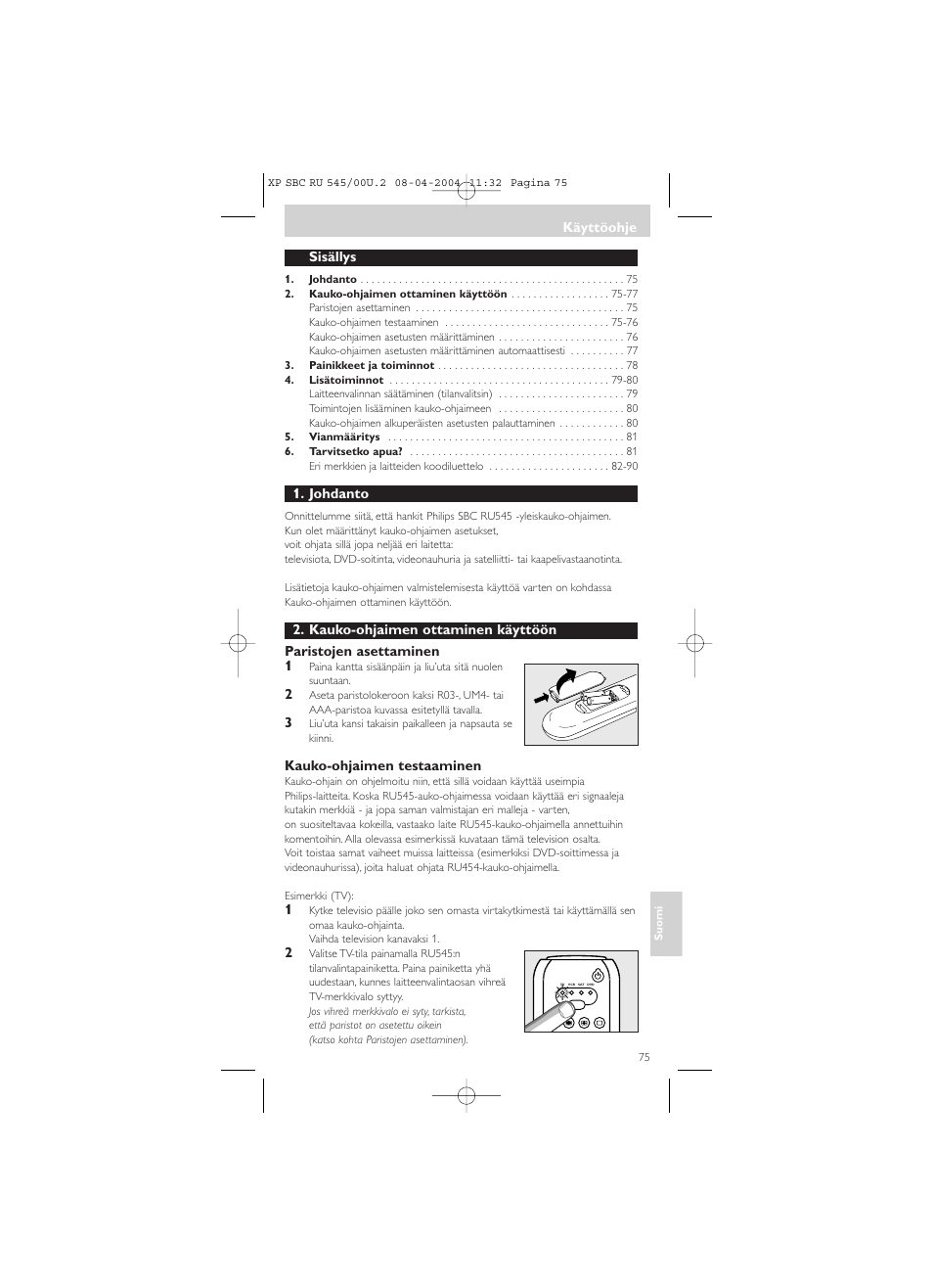 Philips SBC RU 00U User Manual | Page 75 / 92