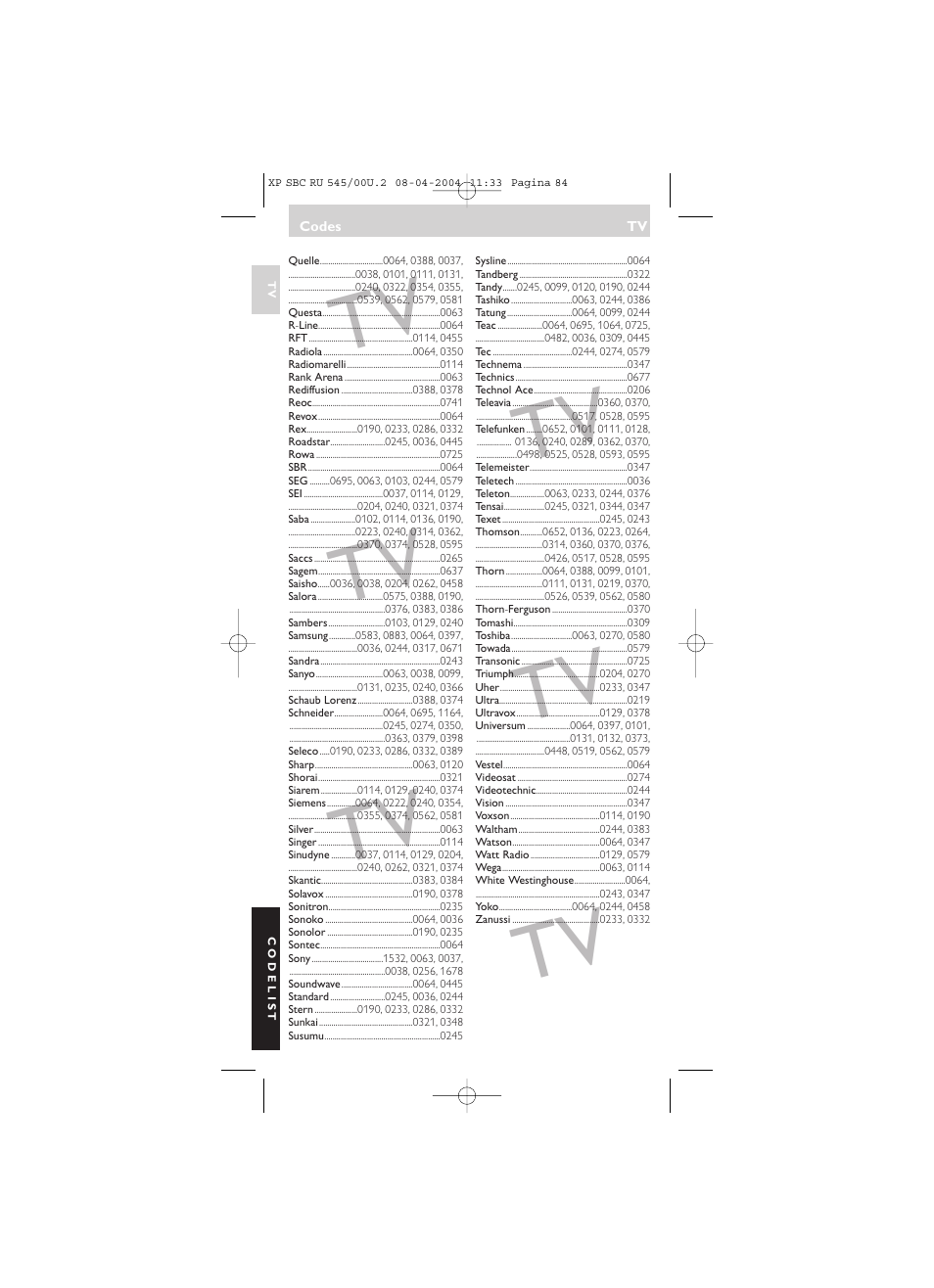 Philips SBC RU 00U User Manual | Page 84 / 92