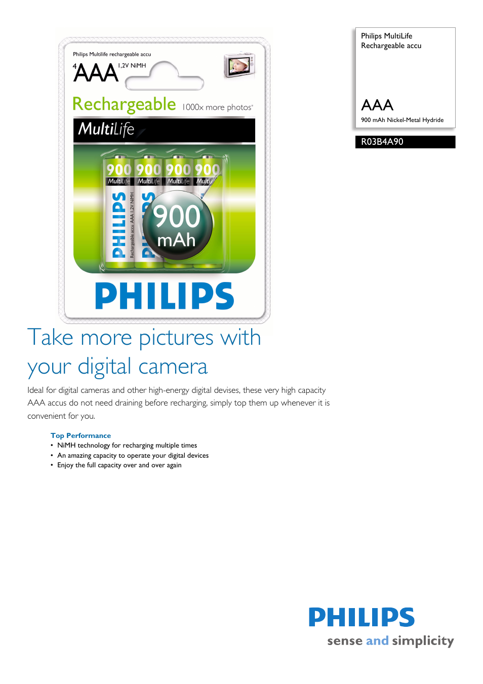 Philips R03B4A90 User Manual | 2 pages