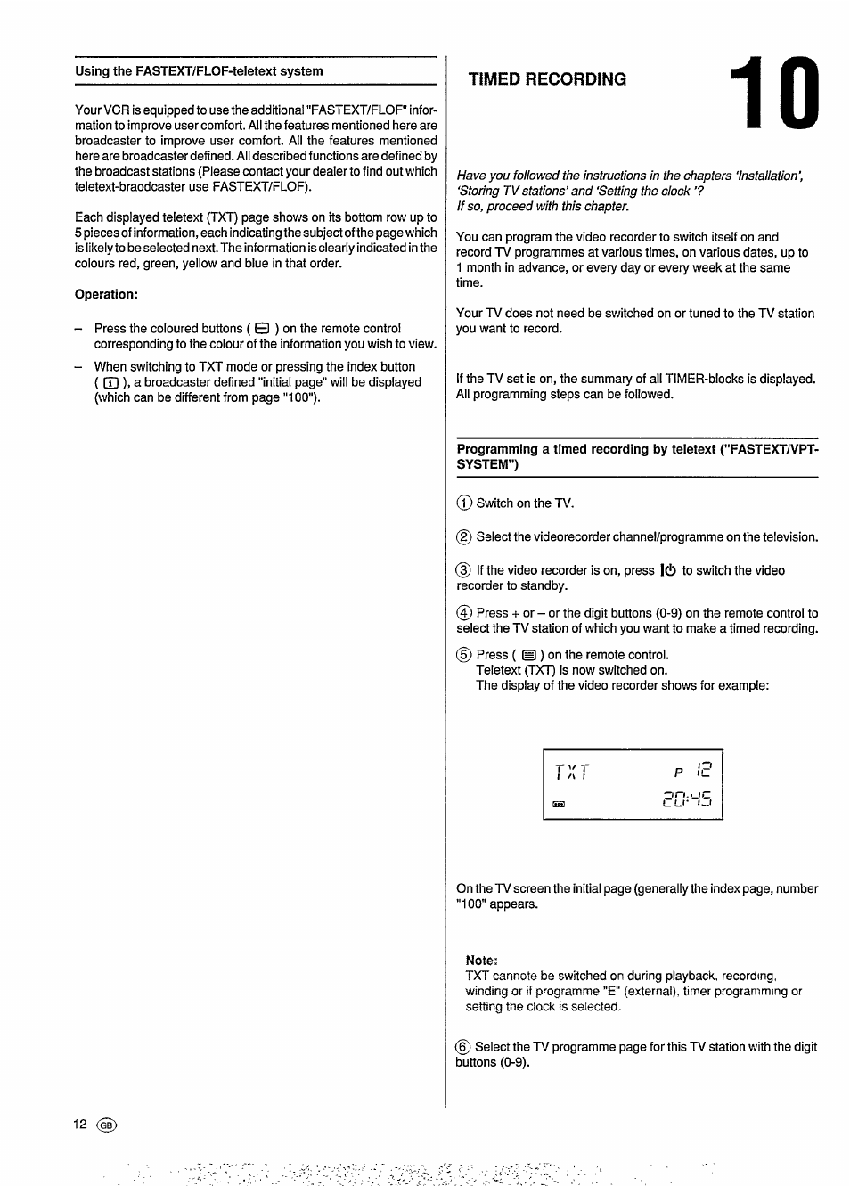 Timed recording | Philips VR6293 User Manual | Page 16 / 26