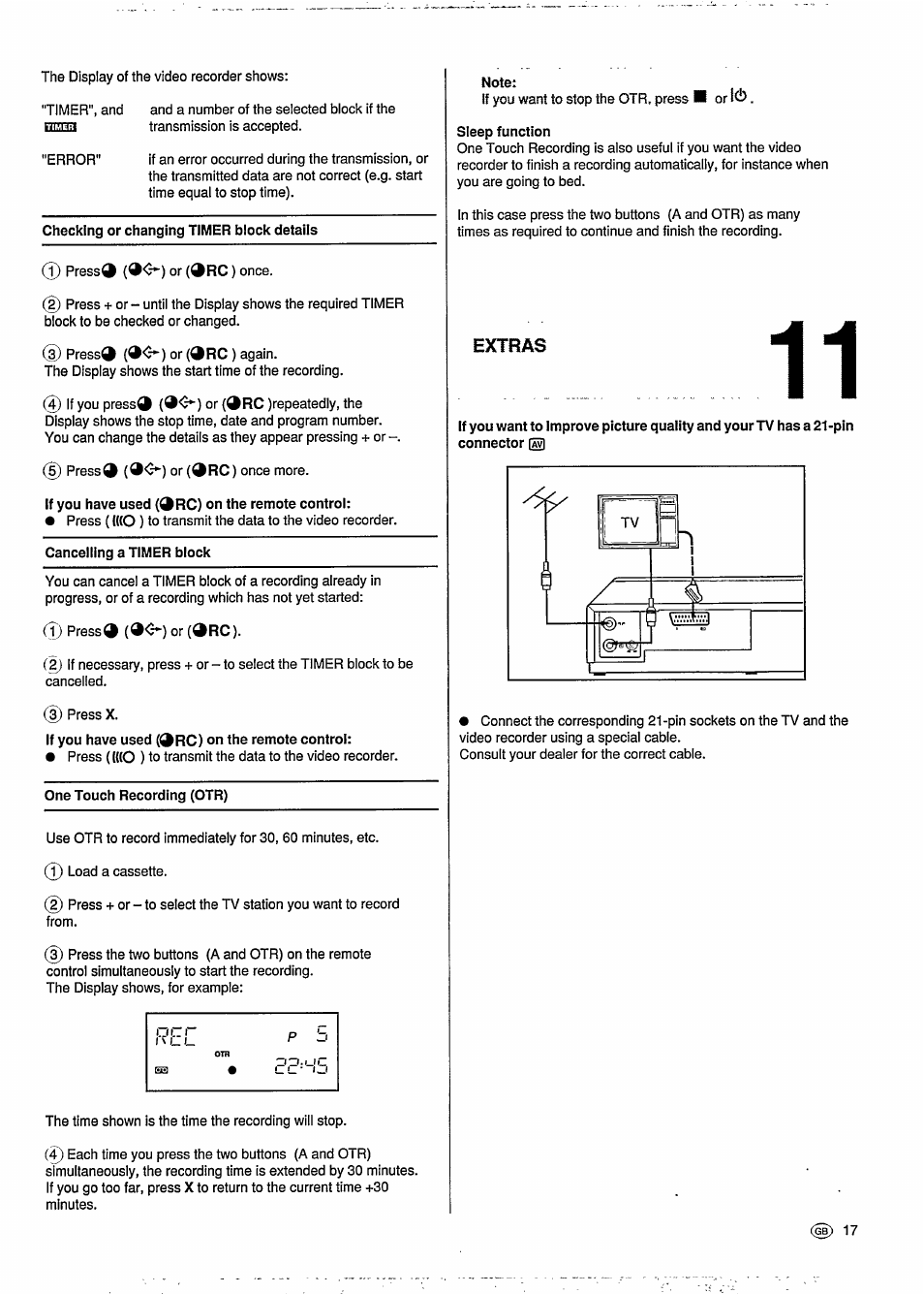 Extras | Philips VR6293 User Manual | Page 21 / 26