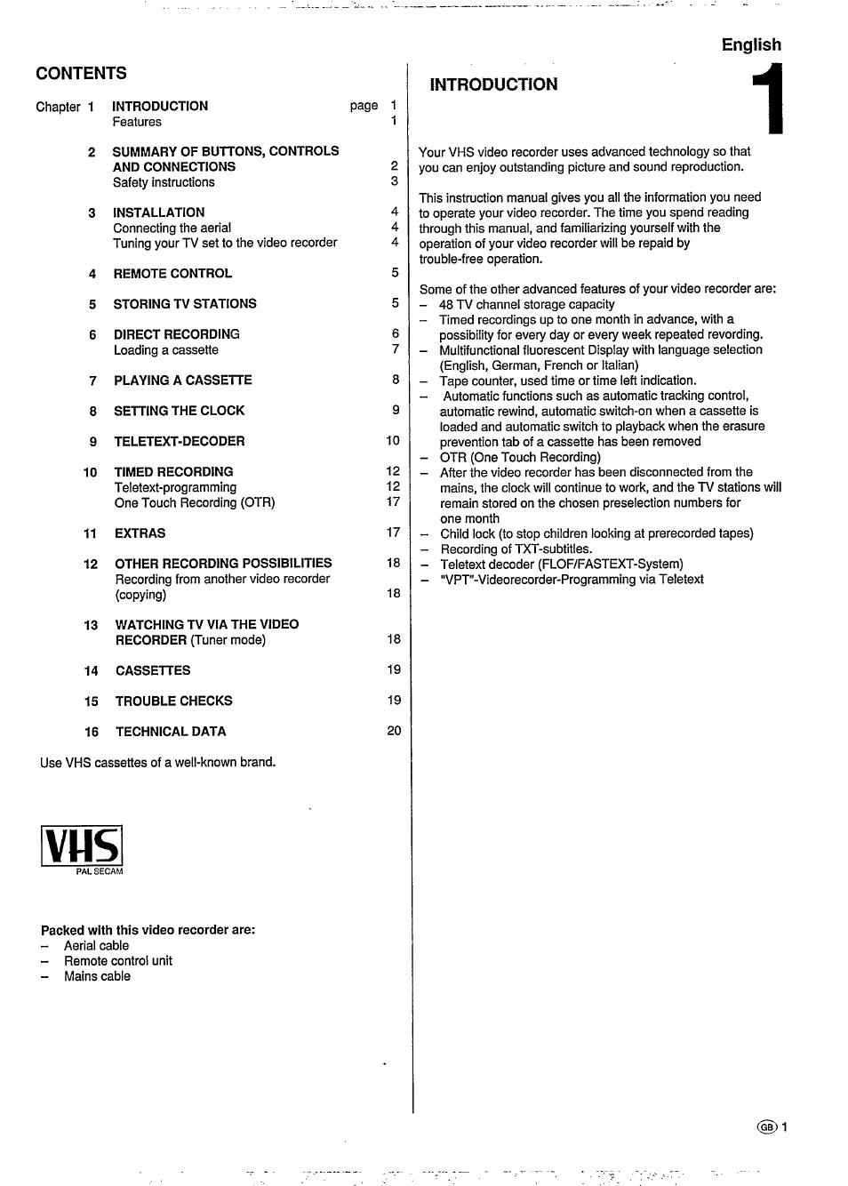 English, English contents, Introduction | Philips VR6293 User Manual | Page 5 / 26