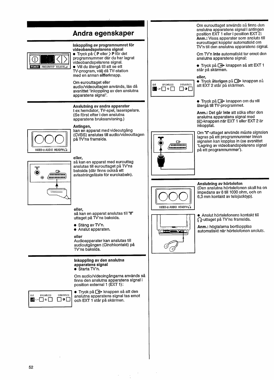 Andra egenskaper | Philips 14GR2130 User Manual | Page 8 / 11
