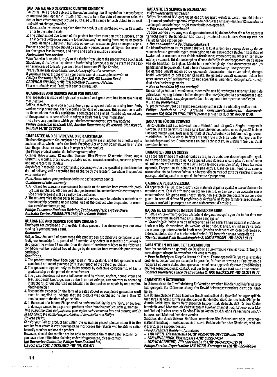 Bij problemen | Philips AZ 8110 User Manual | Page 10 / 12