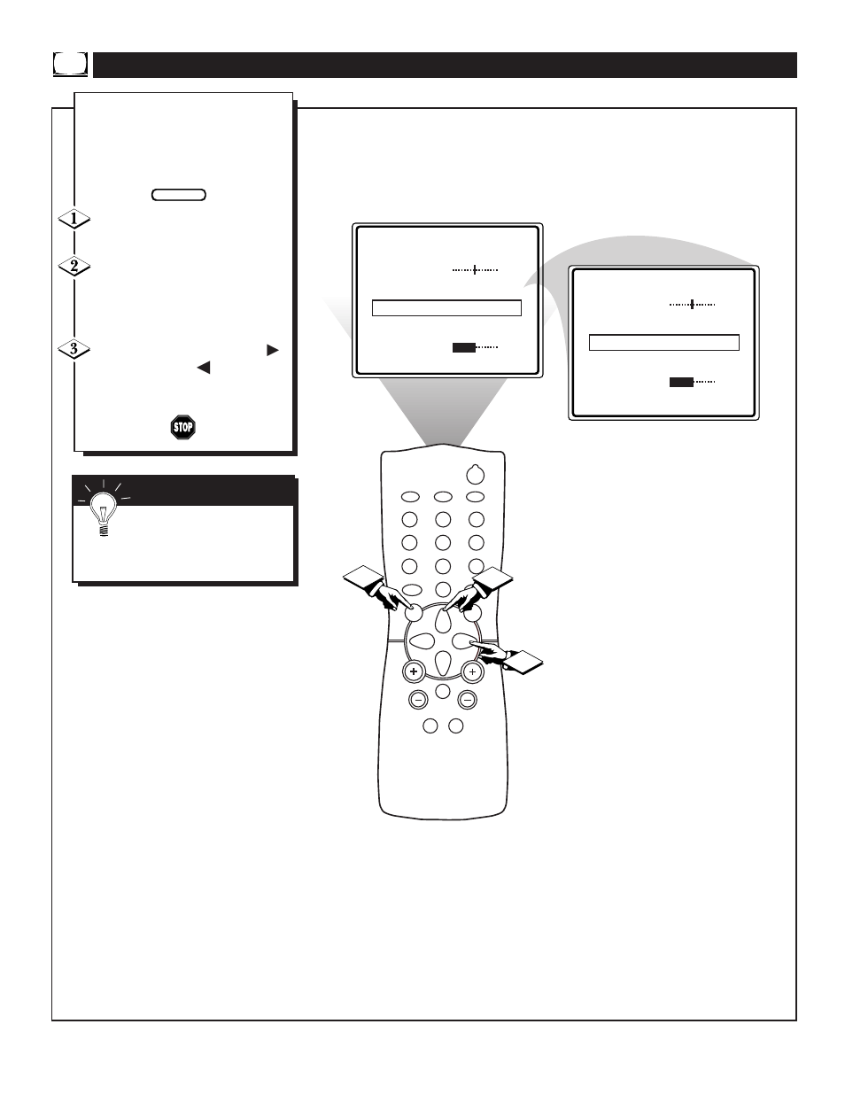 Ctivating the, Ontrast, Lack | Tretch, Ontrol | Philips MAGNAVOX PR1319C1 User Manual | Page 16 / 40