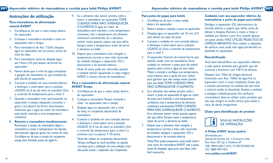 Instruções de utilização | Philips Avent SCF255/33 User Manual | Page 11 / 13