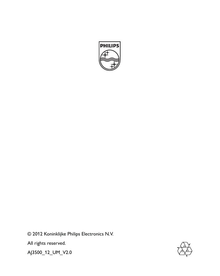 Philips AJ3500 User Manual | Page 23 / 23
