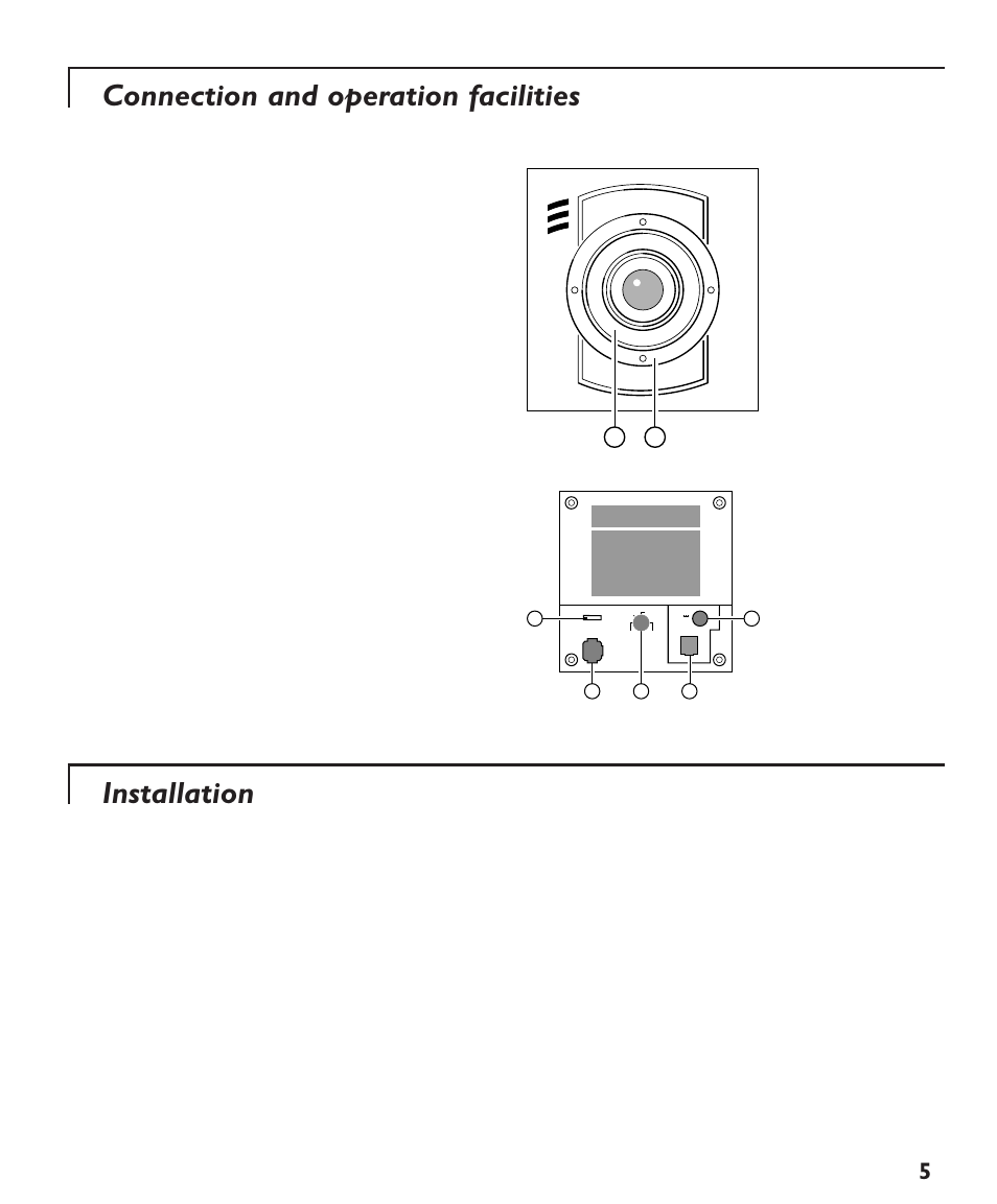 Connection and operation facilities installation | Philips Colour Observation Camera User Manual | Page 2 / 8