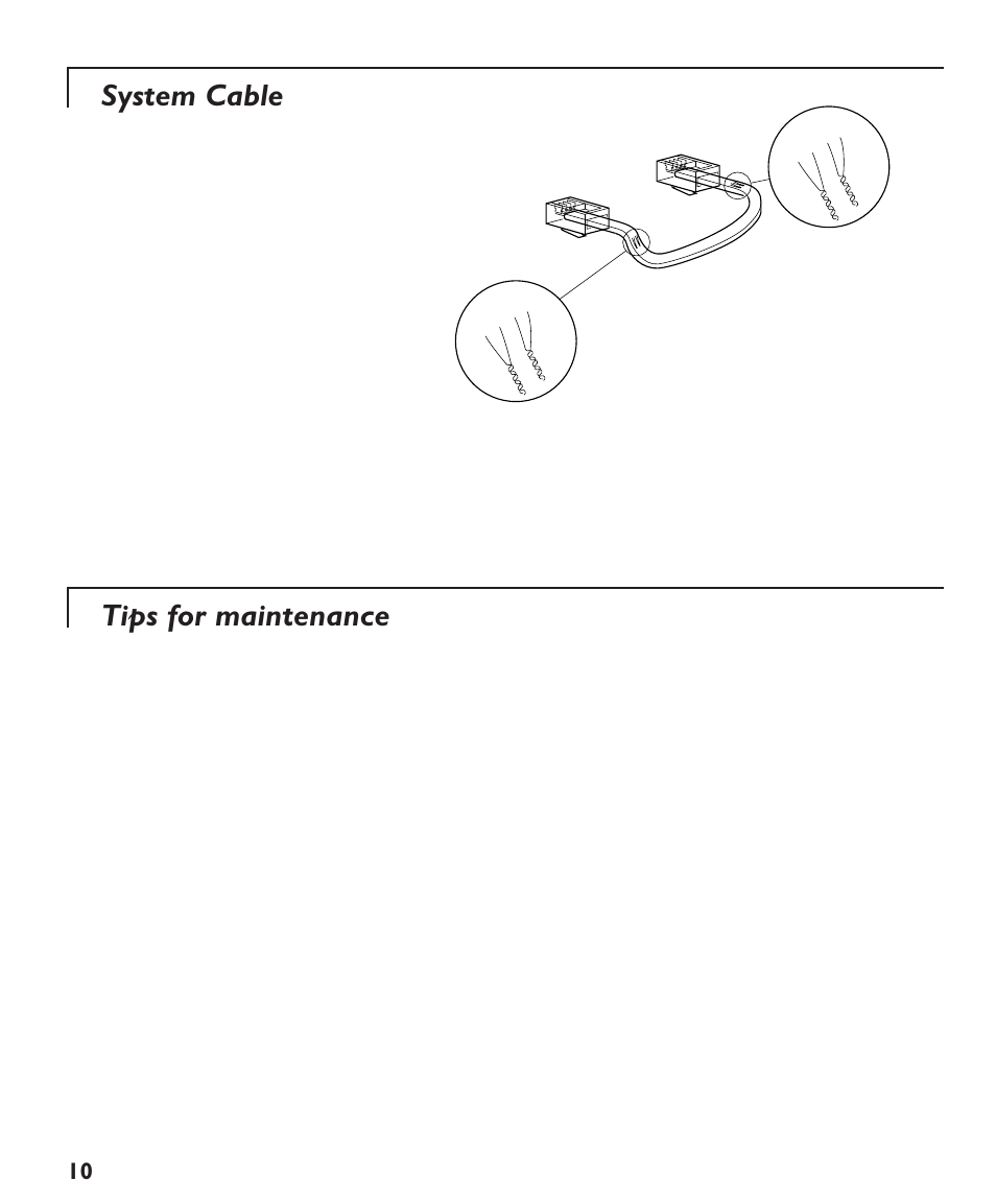 System cable tips for maintenance | Philips Colour Observation Camera User Manual | Page 7 / 8