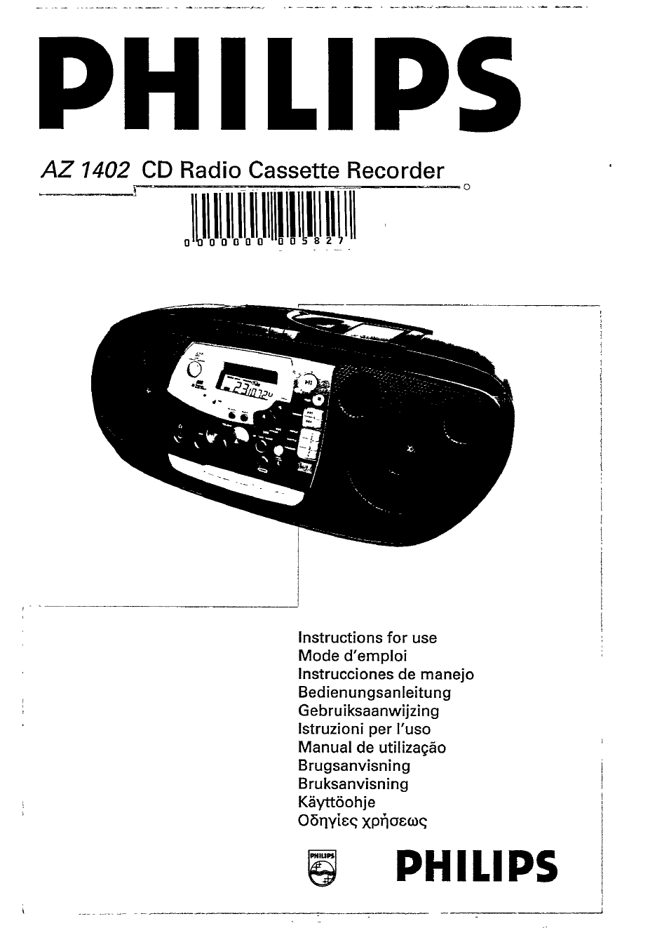 Philips AZ 1402 User Manual | 16 pages