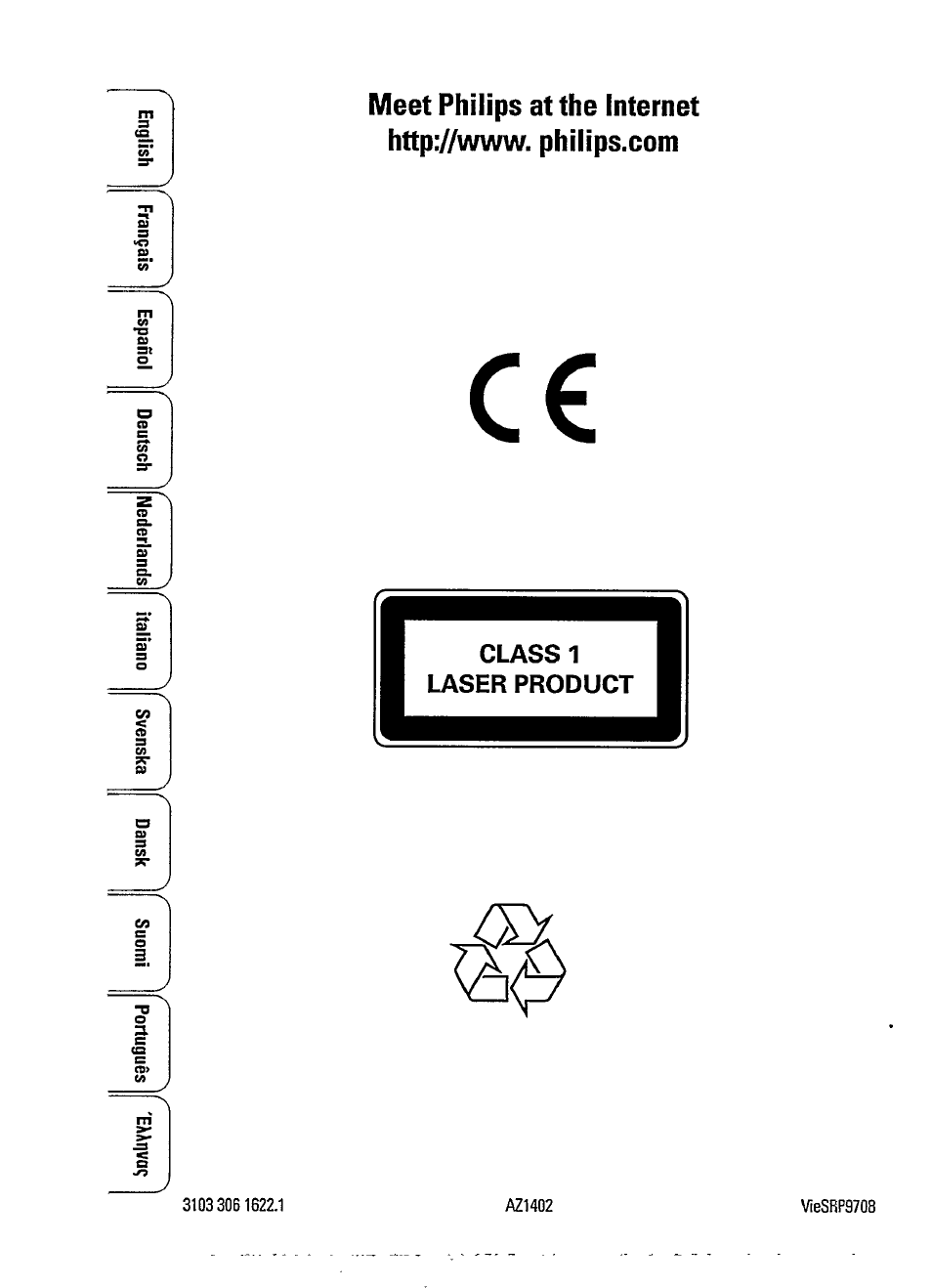 Philips AZ 1402 User Manual | Page 16 / 16