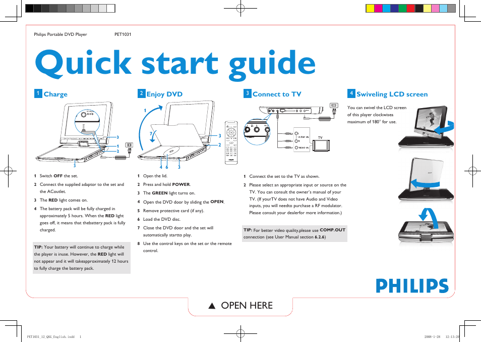 Philips PET1031/93 User Manual | 1 page