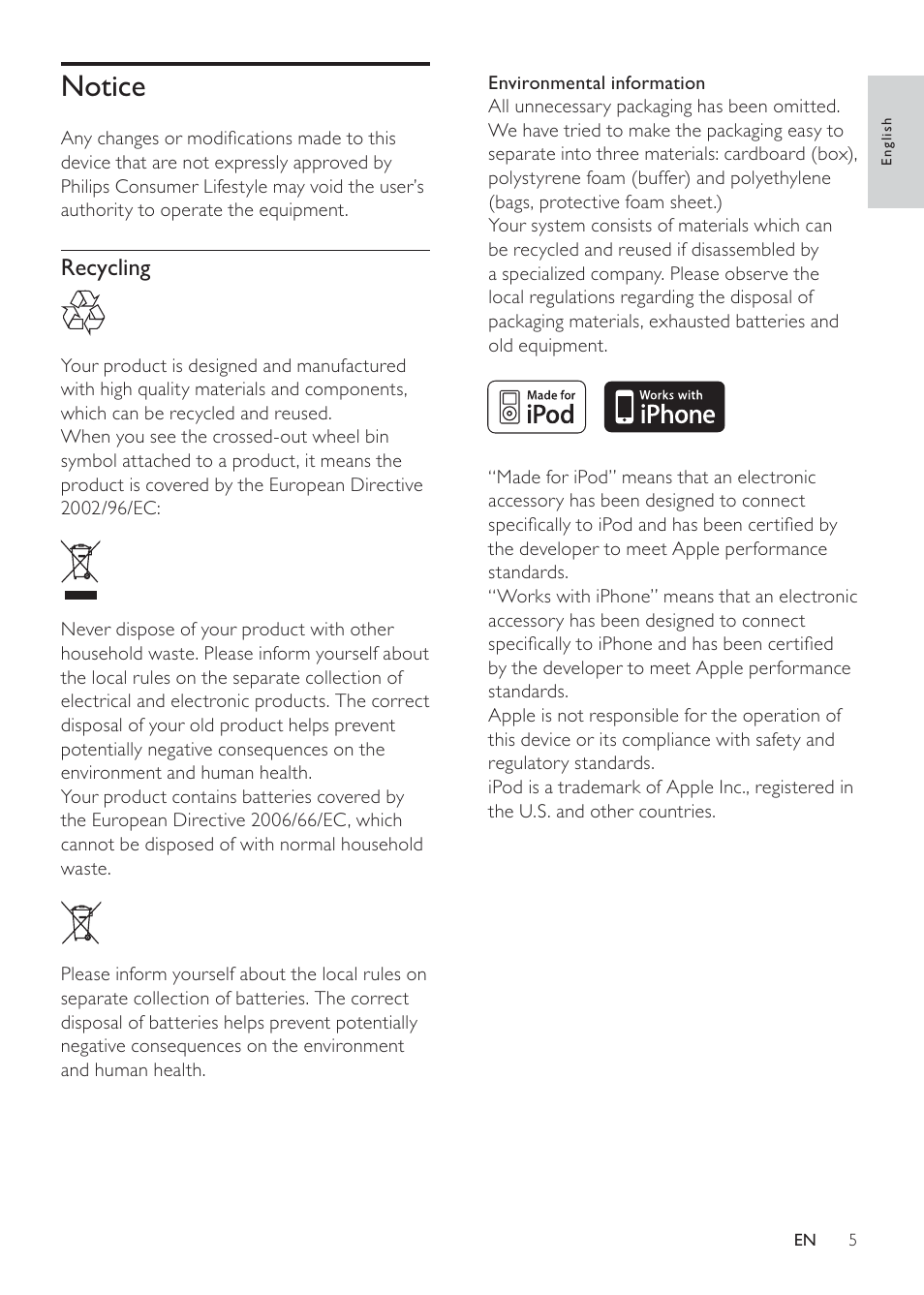 Philips DC290/93 User Manual | Page 5 / 18