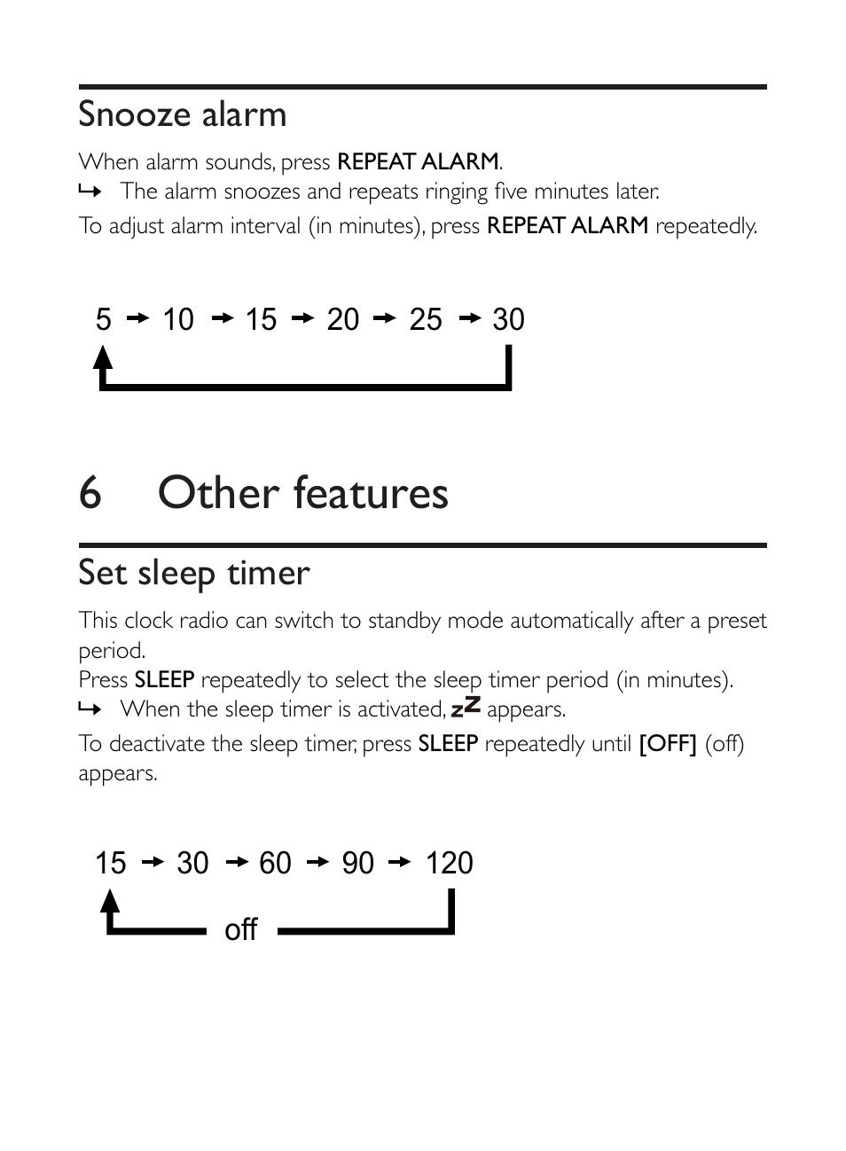 6 other features | Philips AJ5000 User Manual | Page 16 / 22