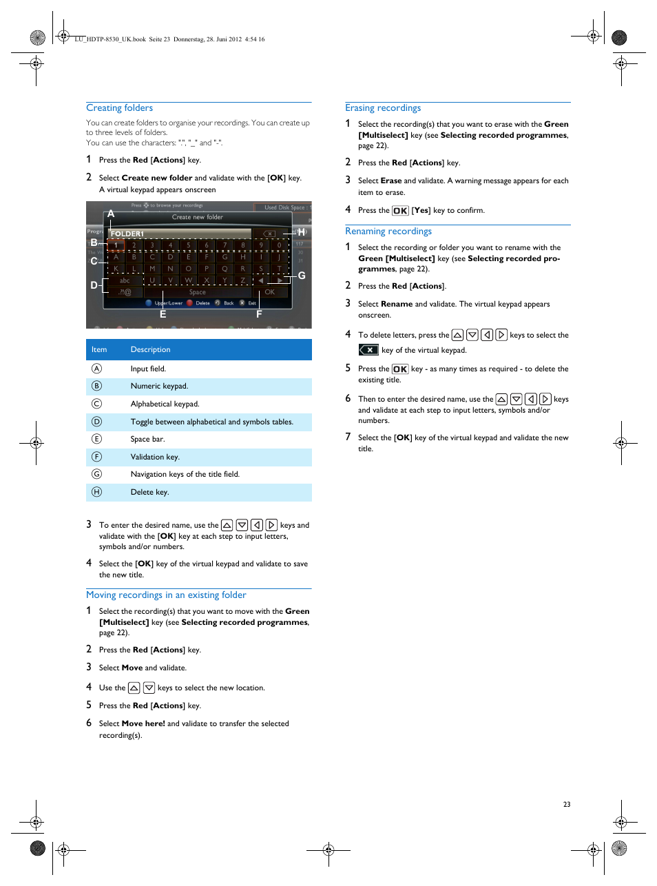 Philips HDTP 8540 User Manual | Page 23 / 40