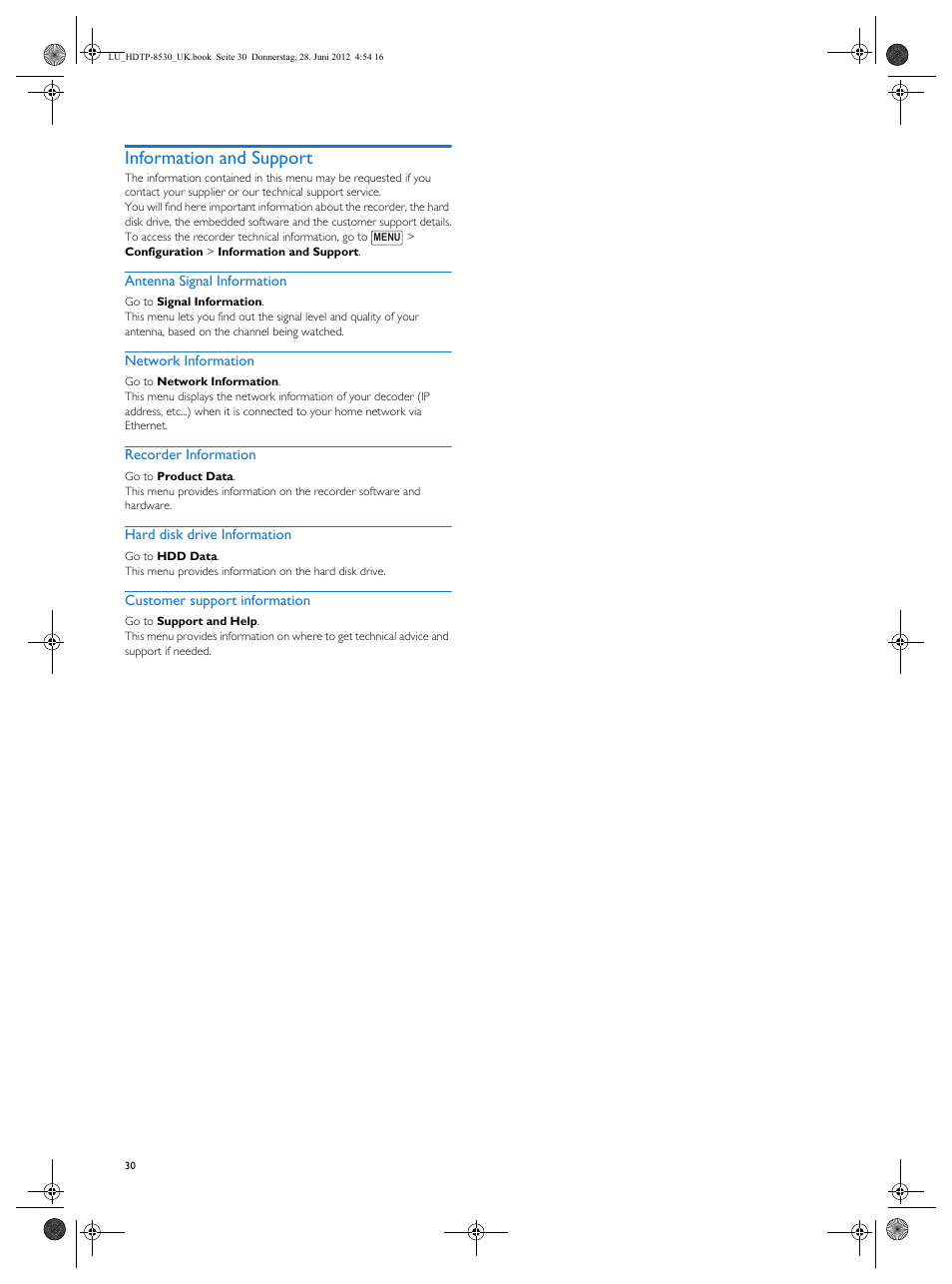 Information and support | Philips HDTP 8540 User Manual | Page 30 / 40