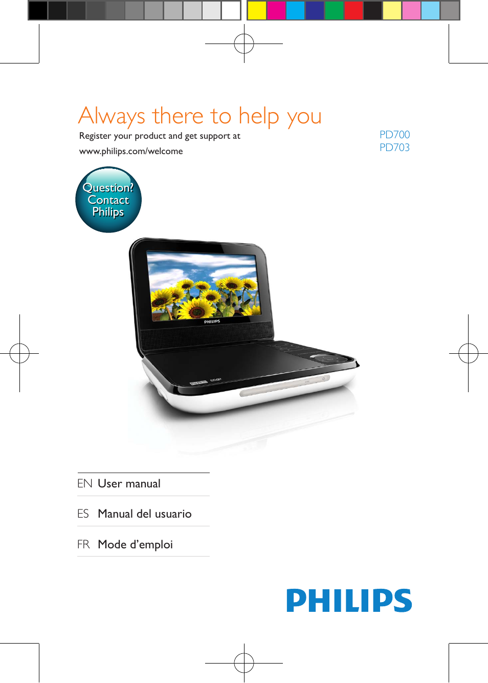Always there to help you | Philips PD703/37 User Manual | Page 2 / 24