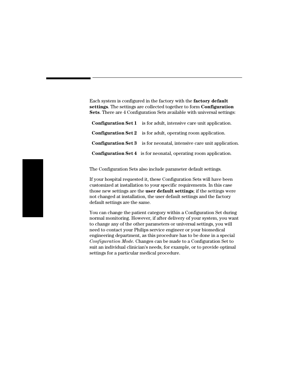 Changing default settings and patient category, Changing default settings and patient category -44 | Philips V24CT User Manual | Page 118 / 392