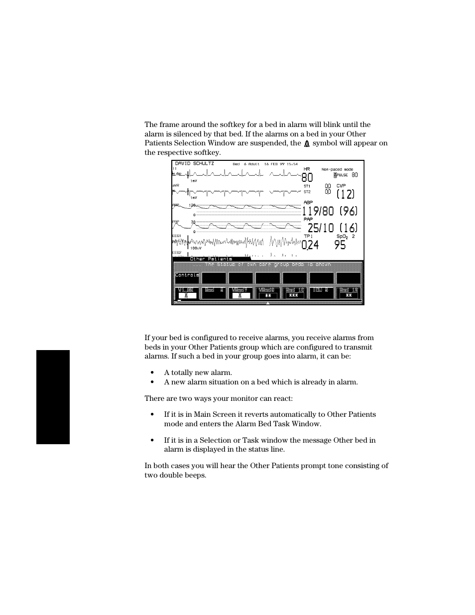 Automatic alarm other patients, Automatic alarm other patients -4 | Philips V24CT User Manual | Page 142 / 392