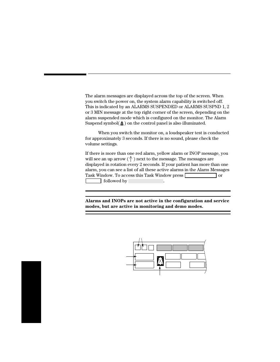 Alarm display, Alarm functions on the control panel, Alarm display -2 | Alarm functions on the control panel -2 | Philips V24CT User Manual | Page 158 / 392