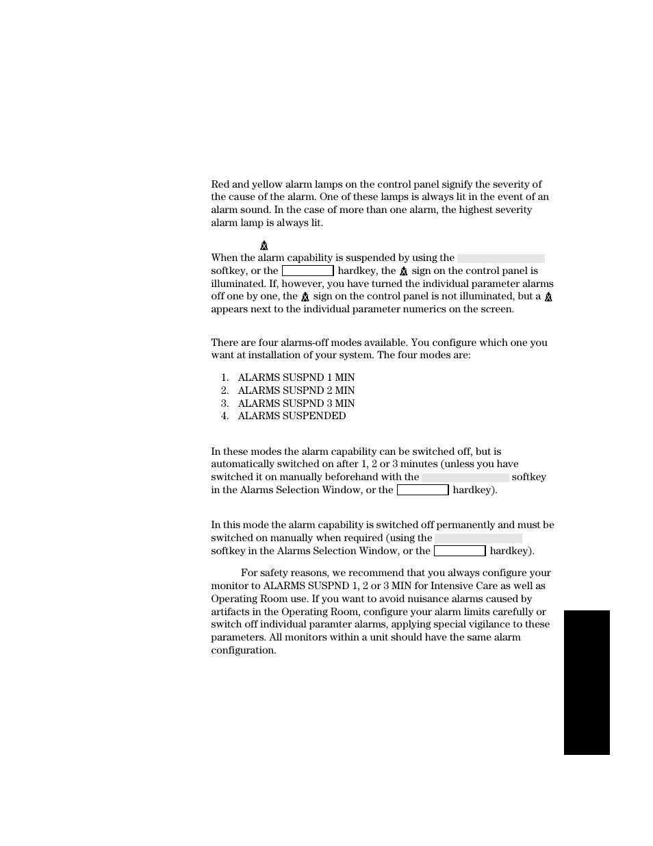Suspending alarms, Suspending alarms -3 | Philips V24CT User Manual | Page 159 / 392