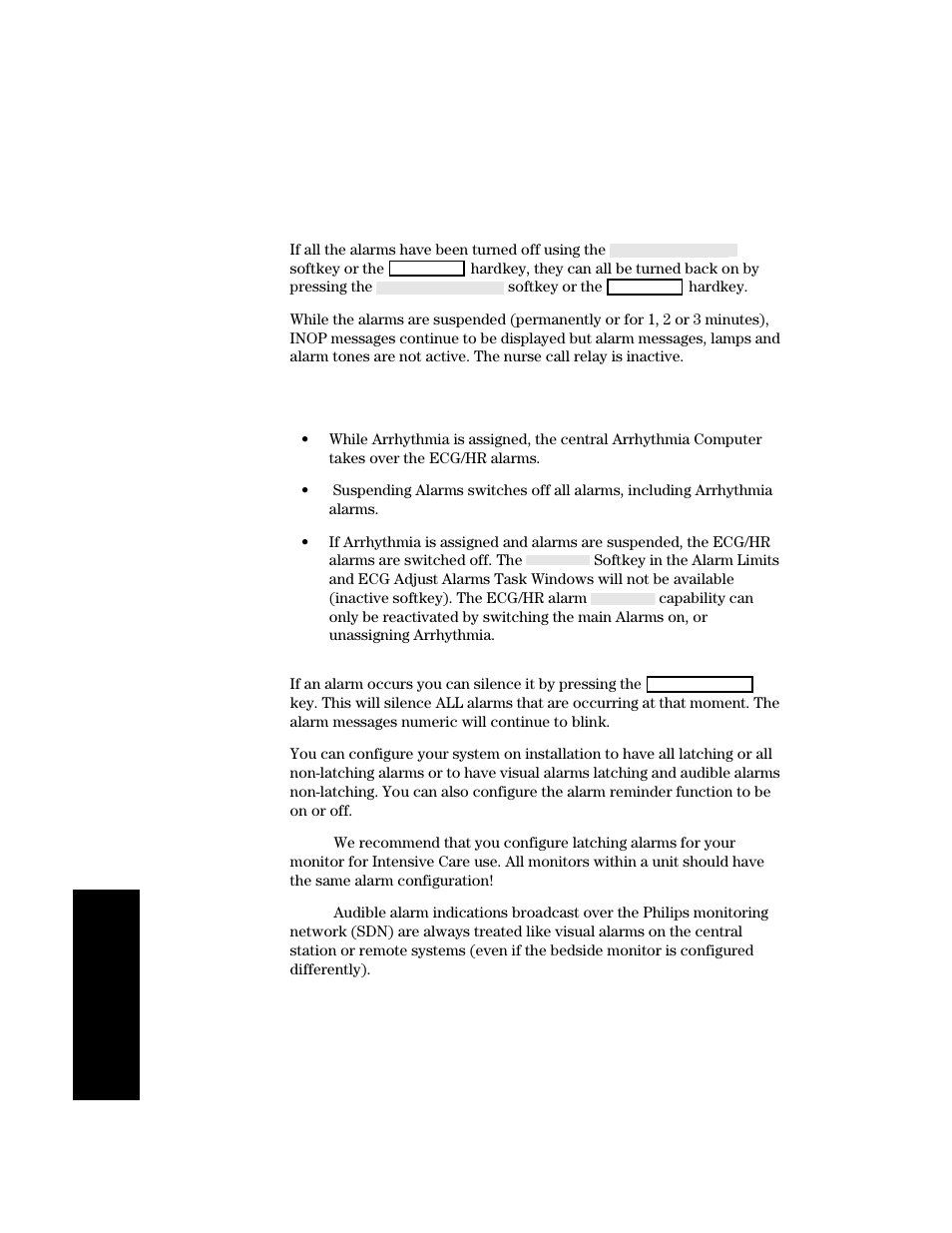 Silencing and resetting alarms, Silencing and resetting alarms -4 | Philips V24CT User Manual | Page 160 / 392