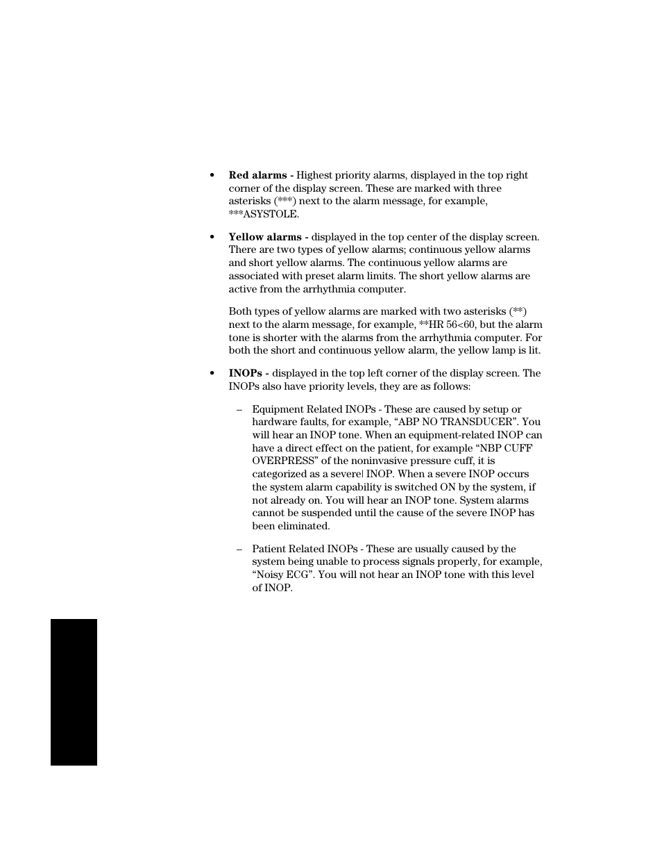 Alarm priorities, Alarm priorities -8 | Philips V24CT User Manual | Page 164 / 392